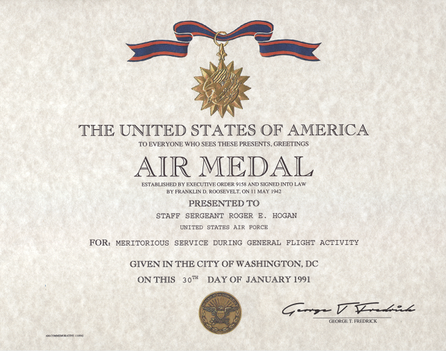 air force certificate template ppt